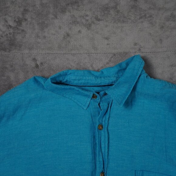 Aéropostale Men's Turquoise Button-Down Light Weight Short Sleeve shirt XL - Picture 4 of 8